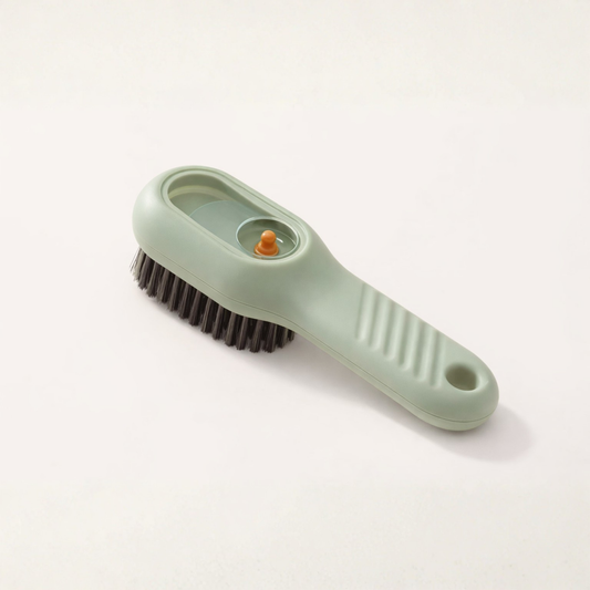 Liquid Dispensing Cleaning Brush | Soap Adding Shoe & Clothes Scrubber | Multipurpose Cleaning Brush